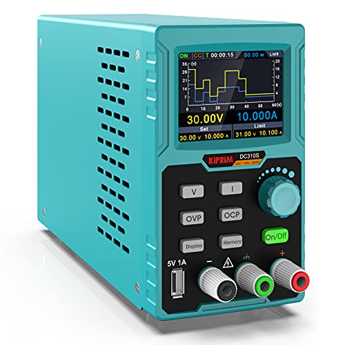 Kiprim Programmable DC Power Supply (0-30 V 0-10 A) 110V Input High Precision 4-Digit Multiple Protection with PC Software and USB Charging - Image 1