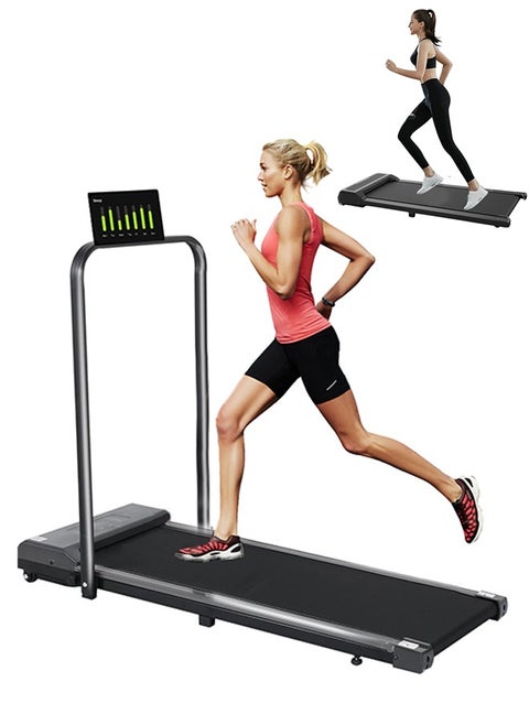 Walking Pad  Treadmills Ultra Slim Electric Treadmill Smart Walking Pad treadmill machine Portable Safety Non Holder Gym and Running Device  Grey