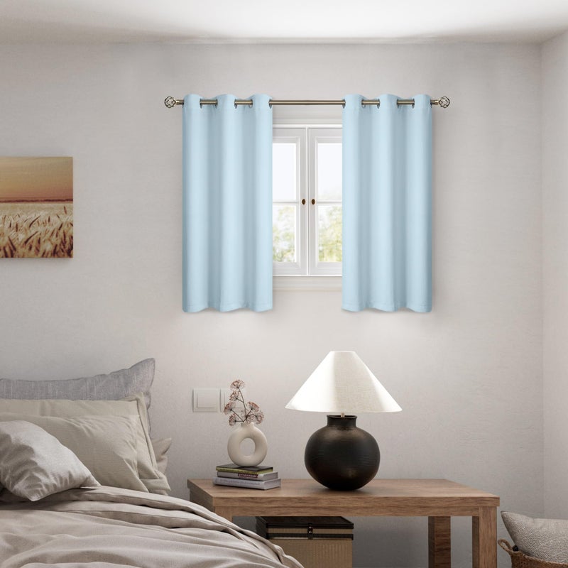 BGment بئسة الطفل الأزرق 100 ٪ الستائر اللفاتية لغرفة نوم الحضانة 84 بوصة الطول 2 لوحات حرارية معزولة الكاملة إلقاء الضوء على الضوضاء الستائر إلغاء الستائر لغرفة الأطفال 42 بوصة لكل منهما - Image 2