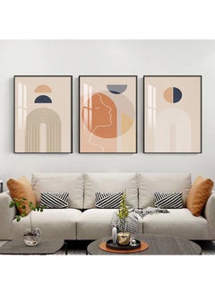 FASHION HOME 3PCS Wall Art Bright Style Minimalist Decor Modern Abstract Canvas Prints Poster Picture Framed Paintings Decorations  - Image 4