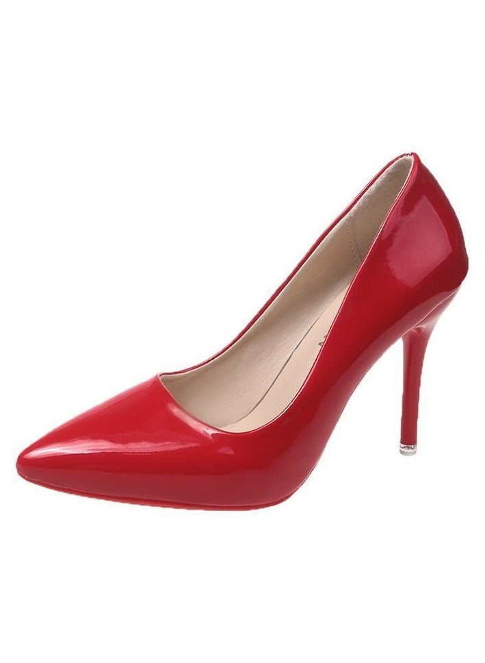 Shougu New High Heels Lacquered Leather Shallow Mouth Single Shoes with Ultra Fine Heels 10CM - Image 1