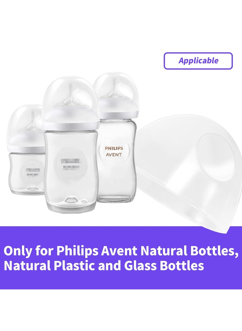 Bebiland 6 Count Baby Bottle Lids Compatible with Philips Avent Baby Bottles, Soft & Safe Bottle Caps for Avent Glass & Natural Bottles  - Image 5