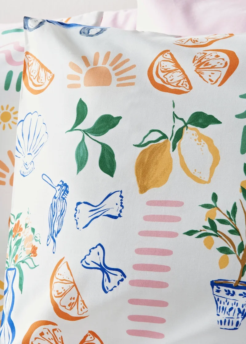 ماتلان Multicolour Sorrento Tile Duvet Set