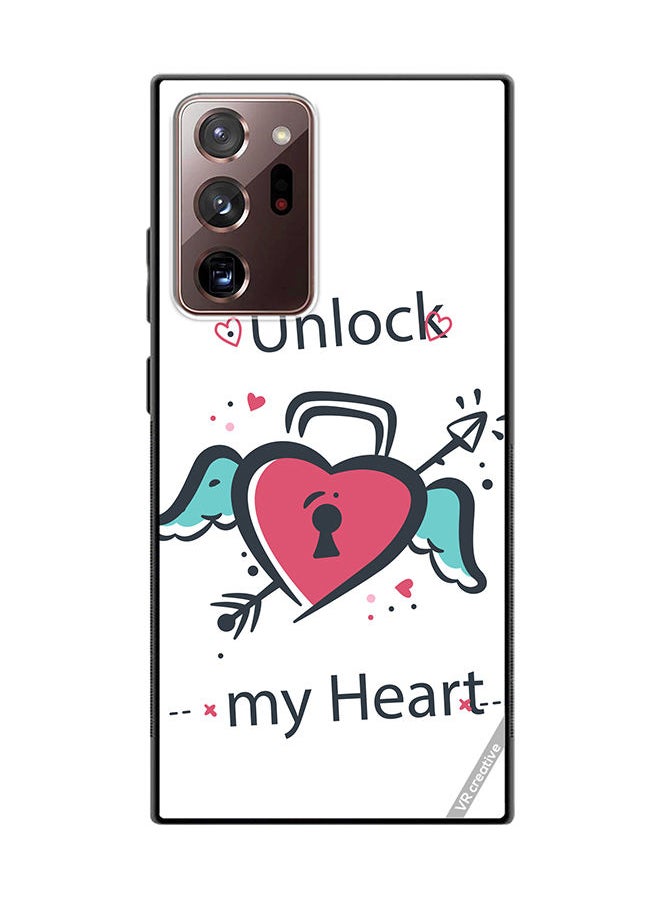 VR CREATIVE Protective Case Cover For Samsung Galaxy Note20 Ultra 5G Unlock My Heart Design Multicolour  - Image 1