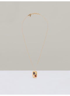 REISS Skylar: Crystal Rectangle Pendant Necklace  - Image 1