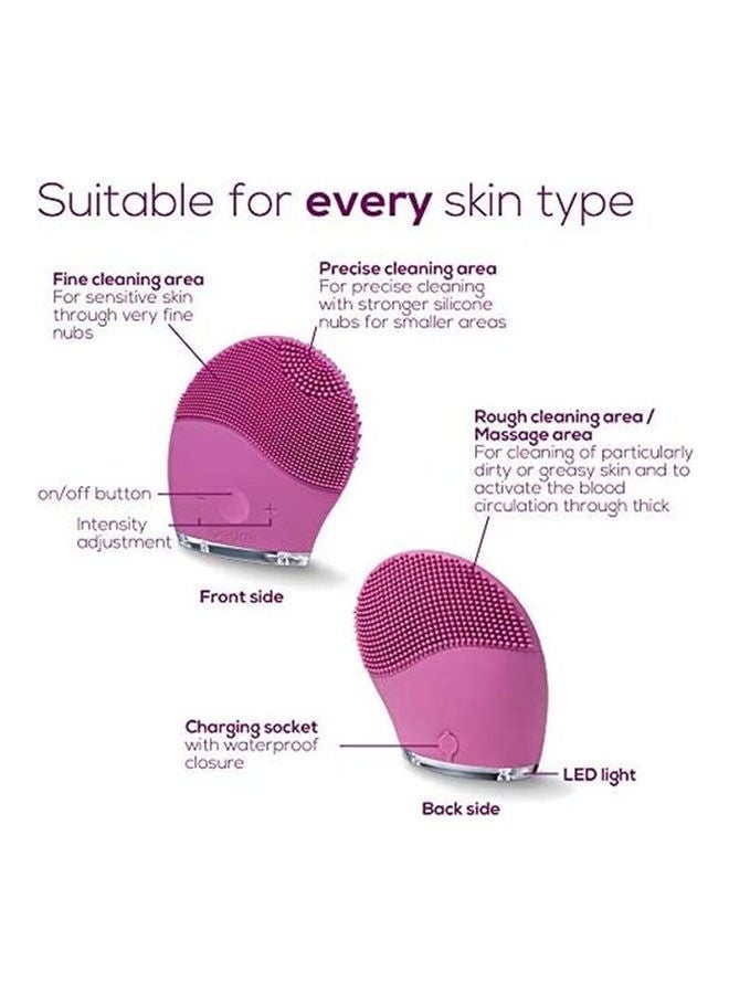 NIBEMINENT Facial Massage Brush Pink 8.2x7.7x3.1cm - Image 4