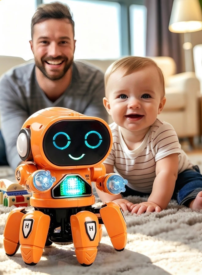 Dancing Robot Toy with Flashing Lights & Music, Creative Remote Control Moving Toy with Cute Appearance, Ideal Birthday Holiday Gift for Kids Boys Girls - Image 2