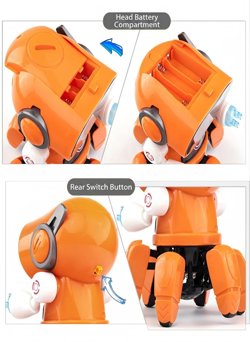 Dancing Robot Toy with Flashing Lights & Music, Creative Remote Control Moving Toy with Cute Appearance, Ideal Birthday Holiday Gift for Kids Boys Girls - Image 4