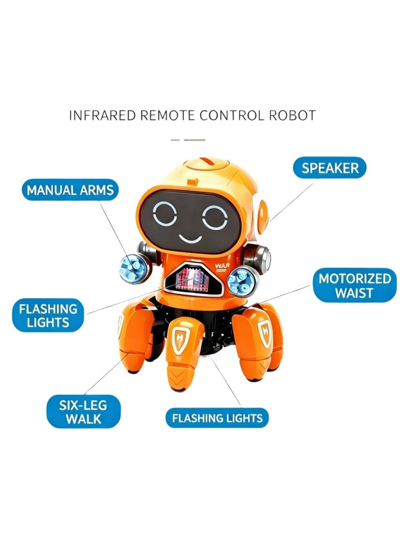 Dancing Robot Toy with Flashing Lights & Music, Creative Remote Control Moving Toy with Cute Appearance, Ideal Birthday Holiday Gift for Kids Boys Girls - Image 3