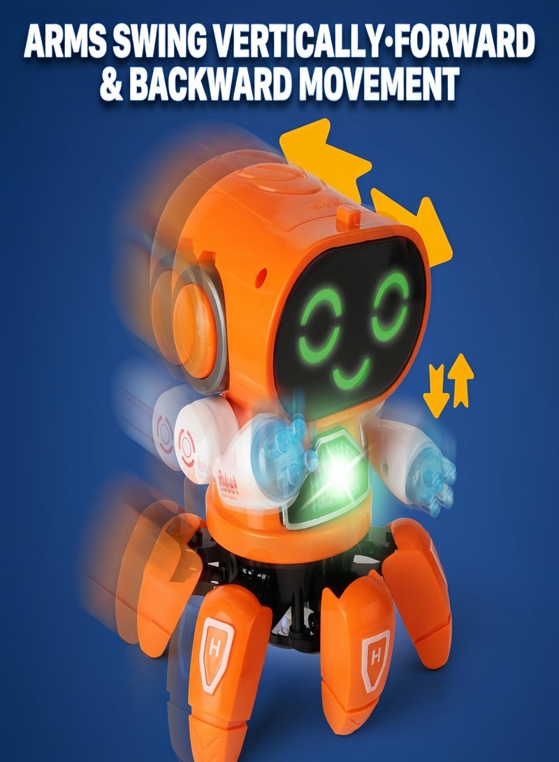 Dancing Robot Toy with Flashing Lights & Music, Creative Remote Control Moving Toy with Cute Appearance, Ideal Birthday Holiday Gift for Kids Boys Girls - Image 5