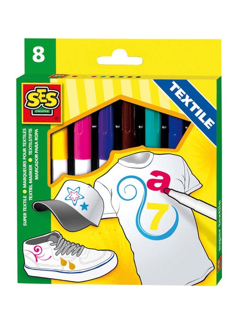 SES Creative SES Creative - Textile Markers Maxi 8 Coulors  - Image 1