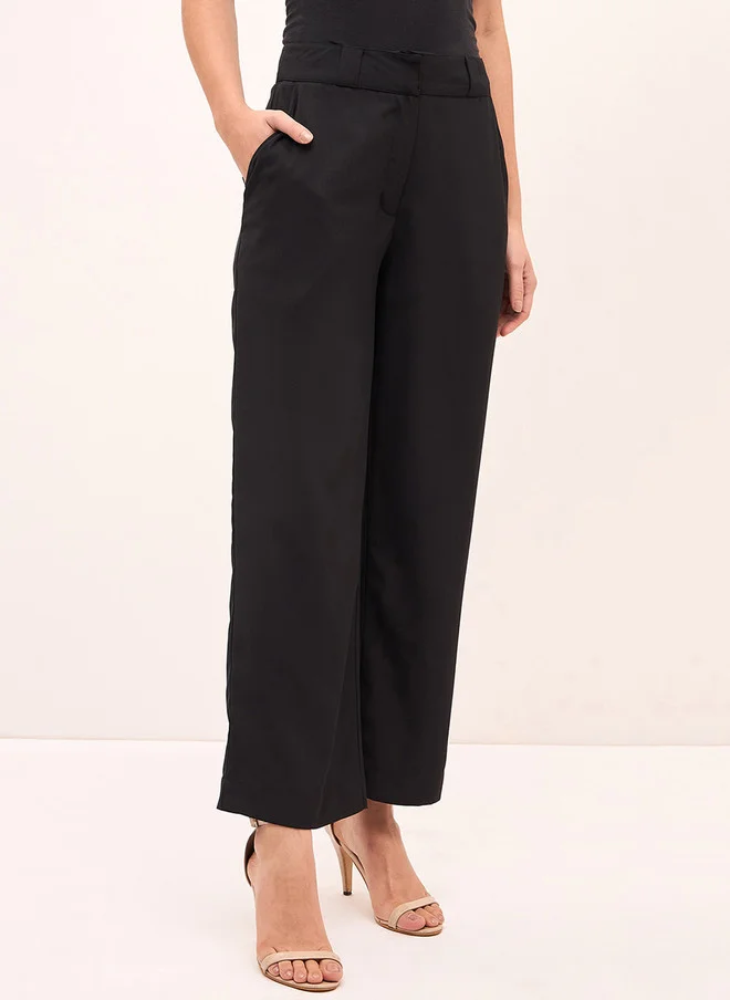 Salt Attire SALT ATTIRE Women Tailored High-Rise Parallel Trousers