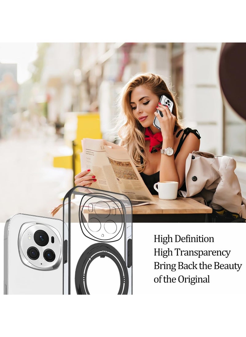 Generic Compatible with Honor Magic 6 Pro Case Clear, Phone Cases Honor Magic 6 Pro Silicone Cover with Kickstand Cute Funda Accessories Shockproof Protective for Women/Men  - Image 2
