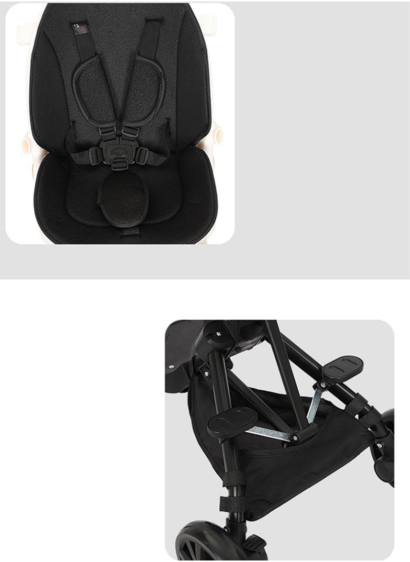 Generic Foldable Lightweight Two-way Pushing Stroller Can Be lying Can Sitting with Canopy Suitable For Children Aged 1-5  - Image 4