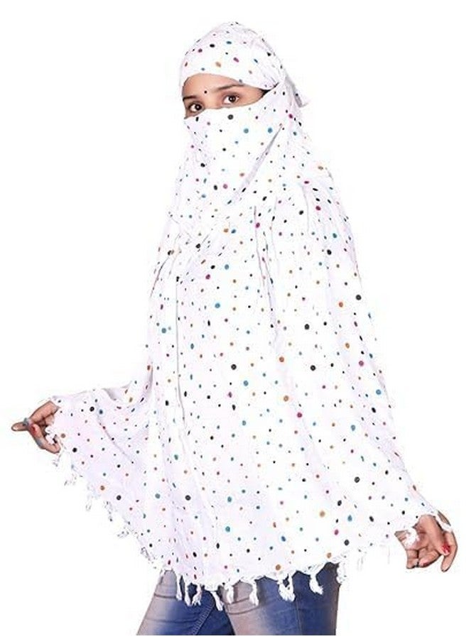 FLUZOV Women's Pure Cotton Long Scarves Scarf Cum Mask usable for Driver Anti Pollution Full Face Cover With UV Sun Rays Protection - Image 5
