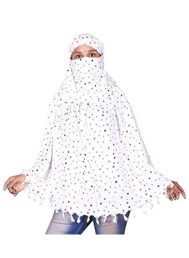 FLUZOV Women's Pure Cotton Long Scarves Scarf Cum Mask usable for Driver Anti Pollution Full Face Cover With UV Sun Rays Protection - Image 4