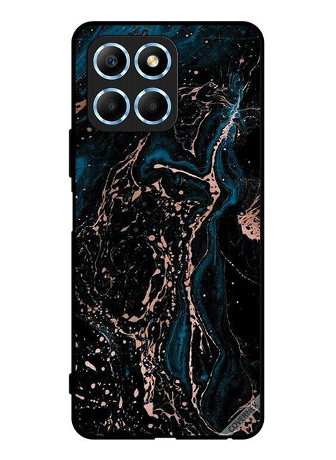 Protective Case Cover For Honor X8 5G Marble & Plain Combination Pattern