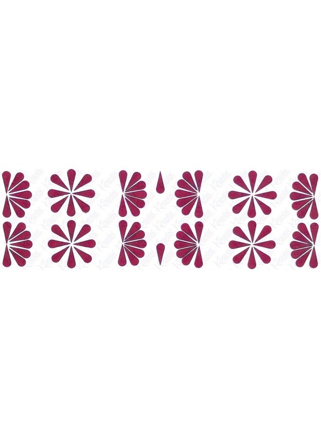 Dark Maroon Tilak Drop Shape Per Bindi Height 1 Cm X Width 4 Mm Forehead Bindi For Women Ladies (Maroon Tilak Bindi) Pack 2