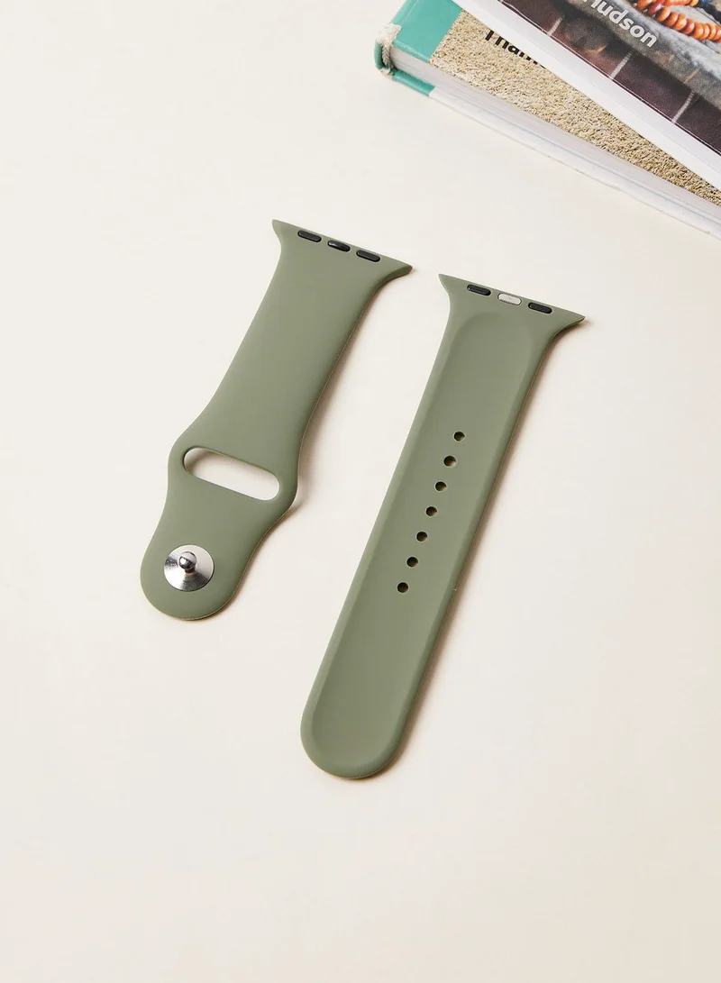 COCONUT LANE Nakd Vintage Khaki Apple Watch Strap 42/44Mm