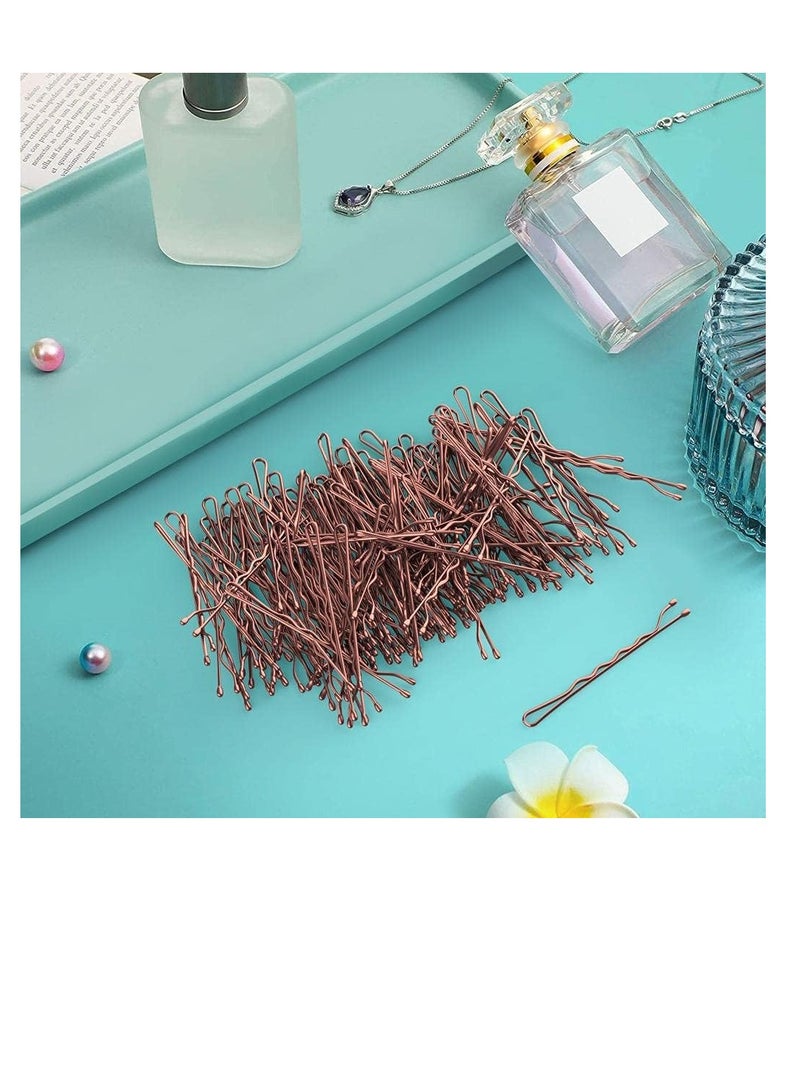 Premify 120 Pcs Bobby Pins in Plastic Box, Brown Color Hair Grips, Hair Pins for Women (5.5cm / 2 Inches), Ideal For All Hair Types  - Image 4