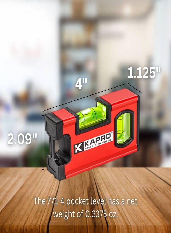 Kapro - 771M TWIN Magnetic Heavy Duty Toolbox Level - For Leveling and Measuring - Features V-Groove and Magnet Base - VPA Certified - 4 Inch - Image 5