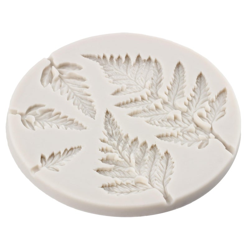 RFGHAC Tree Leaf Silicone Mold Fern Leaves Fondant Molds Fern Mold For Cake Decorating Cupcake Topper Candy Chocolate Gum Paste Polymer Clay Set Of 4 - Image 5