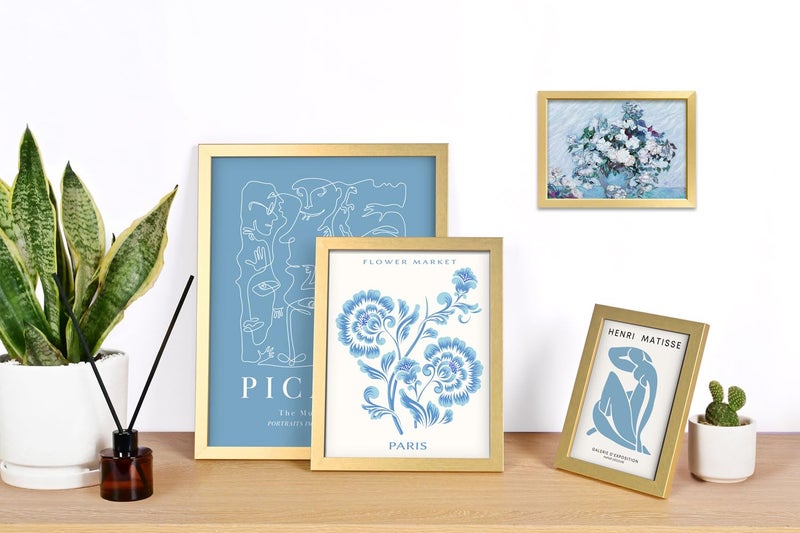 ANERZA 16 PCS Framed Blue Wall Art Decor, Matisse Wall Prints for Bedroom, Gallery Wall Frame Set, Minimalist Posters for Living Room Aesthetic, Collage Kit, Teen Girls Dorm Home Artwork - Image 5