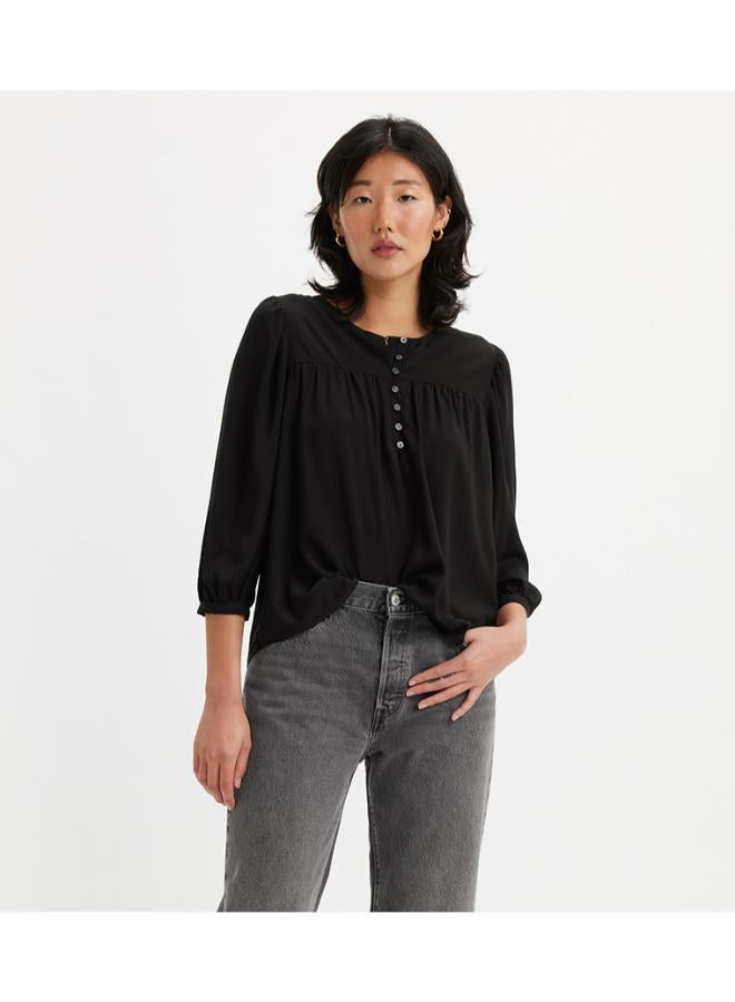 Levi's بلوزة هالسي بأكمام 3/4 - رمادا - Image 1