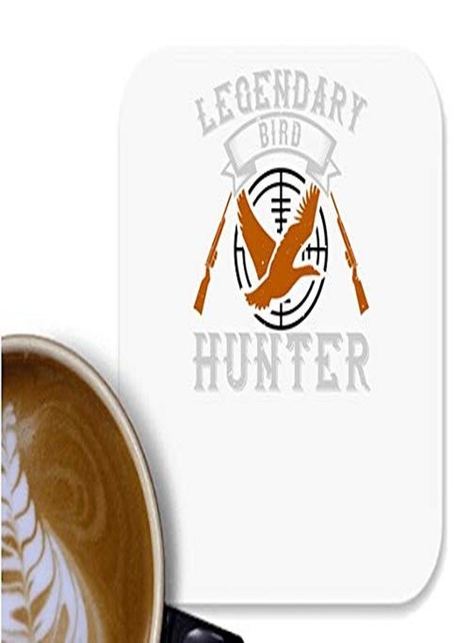 UDNAG MDF Tea Coffee Coaster 'Hunter | Legendary Bird Hunter 2' for Office Home [90 x 90mm]