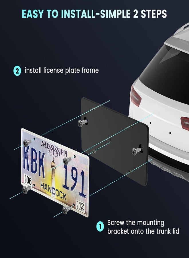 Podestaa Rear License Plate Bracket Holder for Audi 2014-2024 A3 A4 A5 A6 A8 Quattro Sportback Allroad S3 S4 S5 S6 RS RS3 RS4 RS5 RS6 S8 Series License Plate Bumper Car Tag Frame Mounting Kit - Image 5