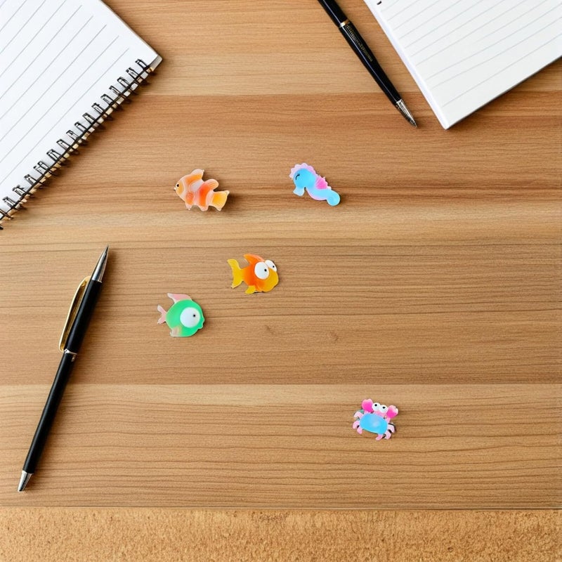 30pcs Ocean Animal Thumbtacks for Cork Board, Cute Decorative Push Pins for Photo Display and Bulletin Wall, Resin Cartoon Drawing Pins for Office and Home Use - Image 5