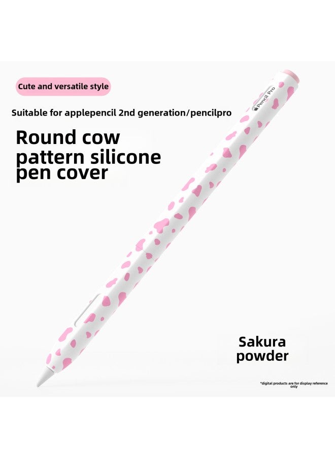 For Apple Pencil2/pencil Pro Stylus Silicone Protective Case Dairy Stylus Sectional Pen Case-Color:Sakura Powder  - Image 1