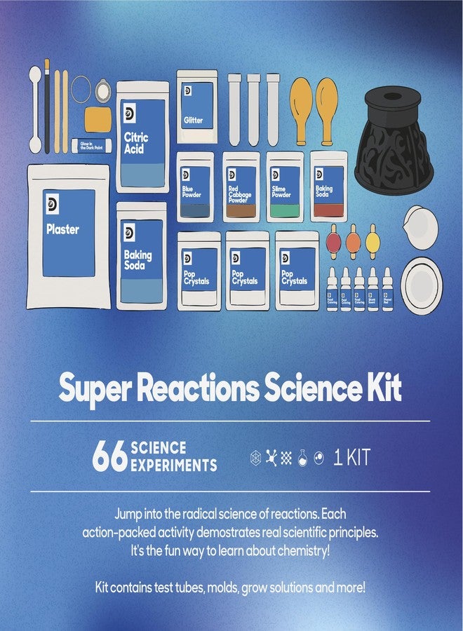 Discovery Kids Discovery™ Super Reactions Science Kit - 66 Experiments STEM Lab for Kids| Includes Chemistry Tools, Volcano Mold, Slime, Reactions & Explosions|Educational Learning Toy|DIY Activity Set Gift| Ages 8+ - Image 4