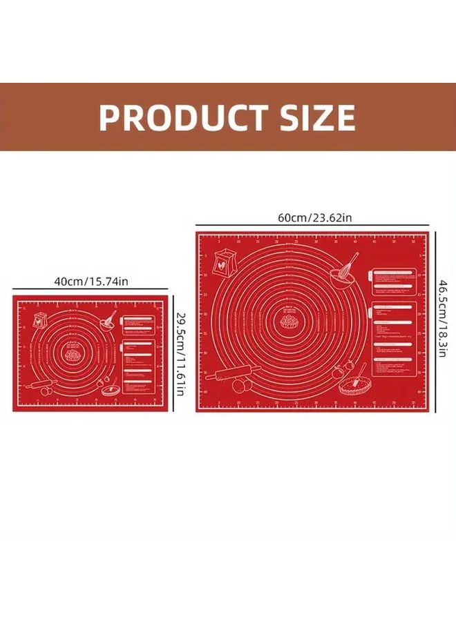 Red Non Stick Baking Mat Slip Resistant Easy Clean For Pizza Cakes 17 72x23 62 Inch - Image 4
