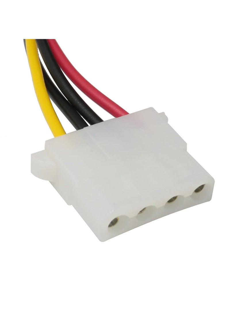 غنافوتو 3 حزم 20 سم SATA 15 سنًا ذكر إلى 4 سنًا Molex أنثى طاقة، محول كابل مقسم محرك أقراص صلبة HDD SSD - Image 5