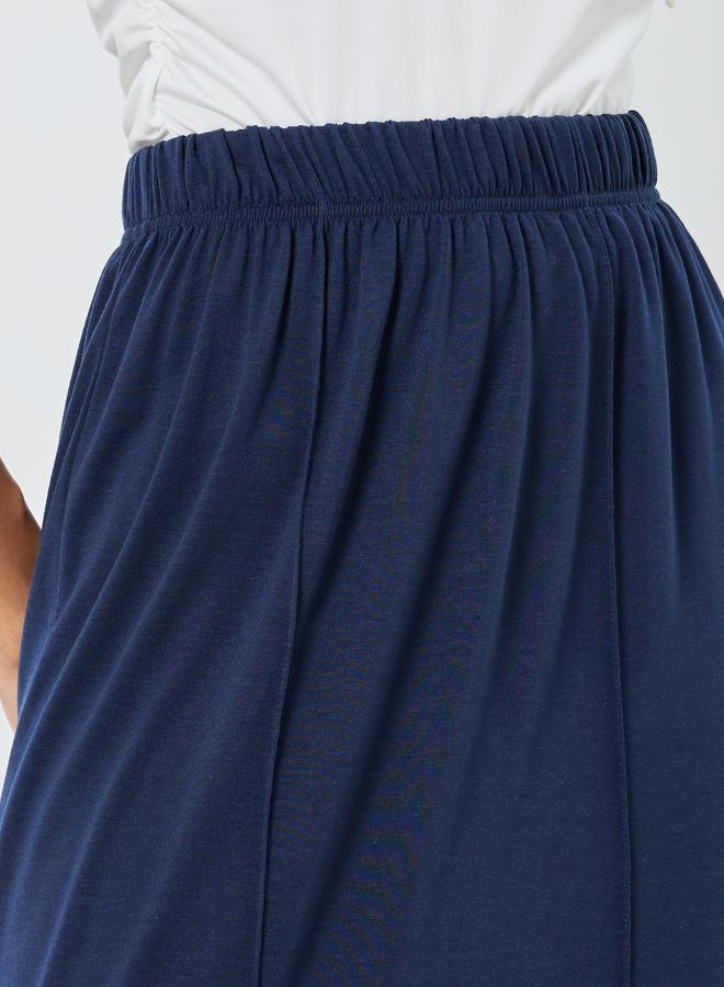 تايك تو تنورة ميدي سادة بشق جانبي - Image 3