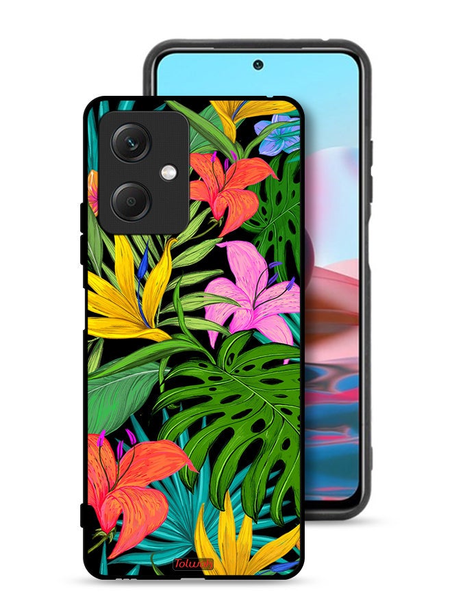 Tolwak Xiaomi Redmi Note 12 Protective Case Cover Pattern Tropical Flowers Leaves - Image 1
