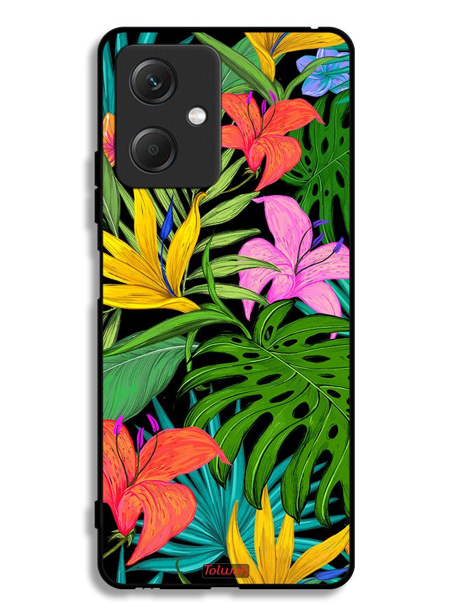 Tolwak Xiaomi Redmi Note 12 Protective Case Cover Pattern Tropical Flowers Leaves - Image 2