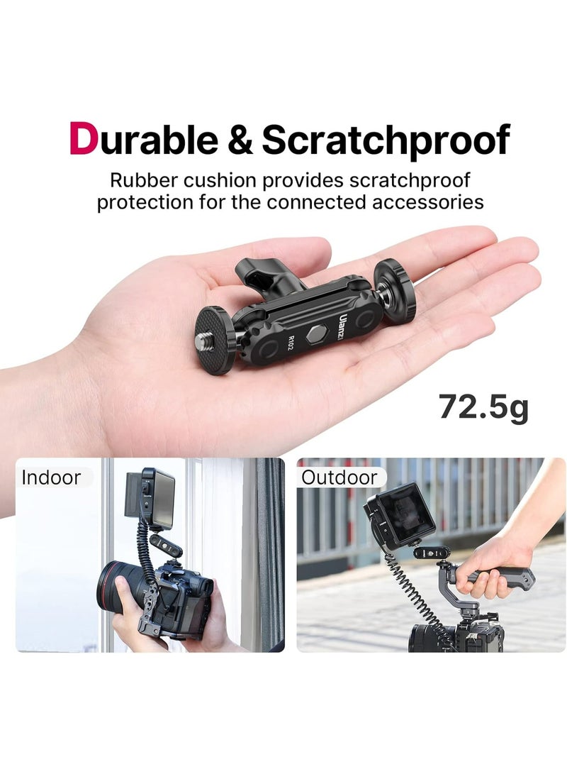 ULANZI Magic Arm with Double Ballhead 1/4" Screw, Compatible with Universal Monitor Mount for Camera, Video Shooting Photography Accessories Microphone Fill Light Bracket - Image 4