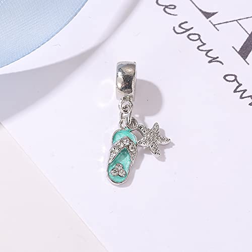 ZaneGear Lifequeen Beach Charm Flip Flop Flip Flop Charm Beads for Bracelet Starfish - Image 4