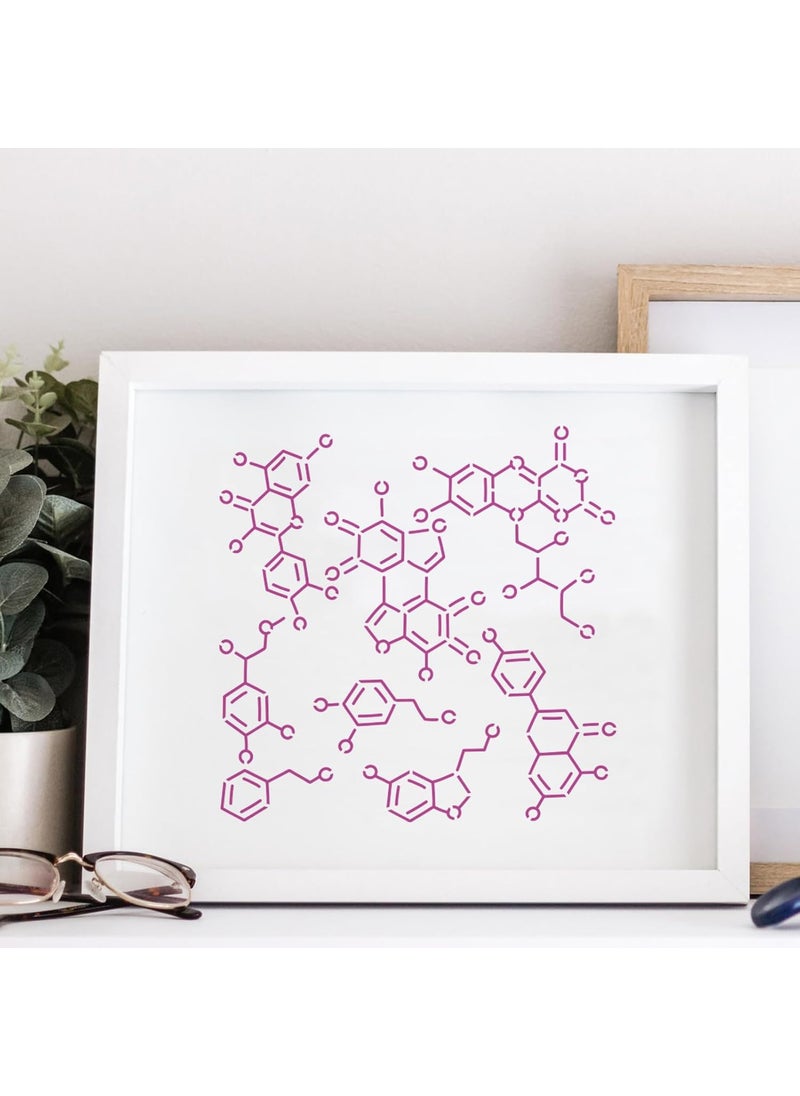 FINGERINSPIRE - FINGERINSPIRE Chemical Structure Stencil 11.8x11.8inch Reusable Organic Chemistry Stencil for Wood Canvas Fabric DIY Painting - Image 1