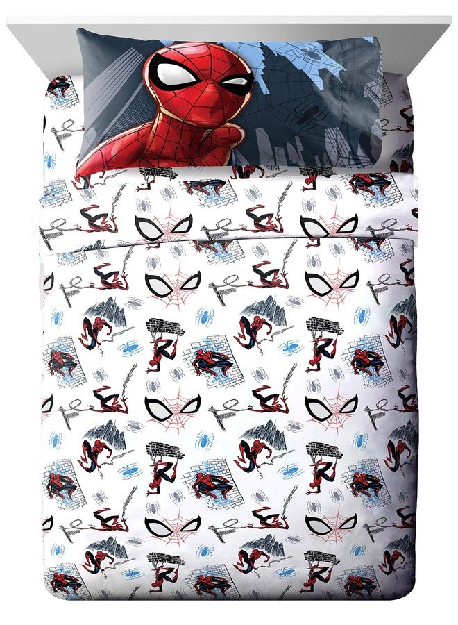 Jay Franco Marvel Spiderman Crawl 4 Piece Twin Bed Set - Includes Reversible Comforter & Sheet Set Bedding - Fade Resistant Microfiber - (Official Marvel Product), Multi - Spiderman - Image 4