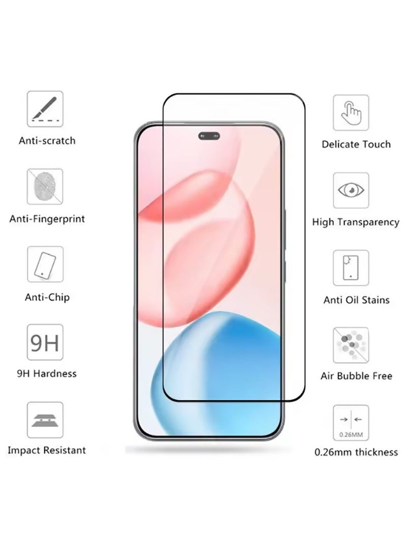2 Pack for Honor 400 Pro Screen Protector,HD Tempered Glass,3D full Coverage,9H Hardness,Anti-Scratch,Bubble Free - Image 2