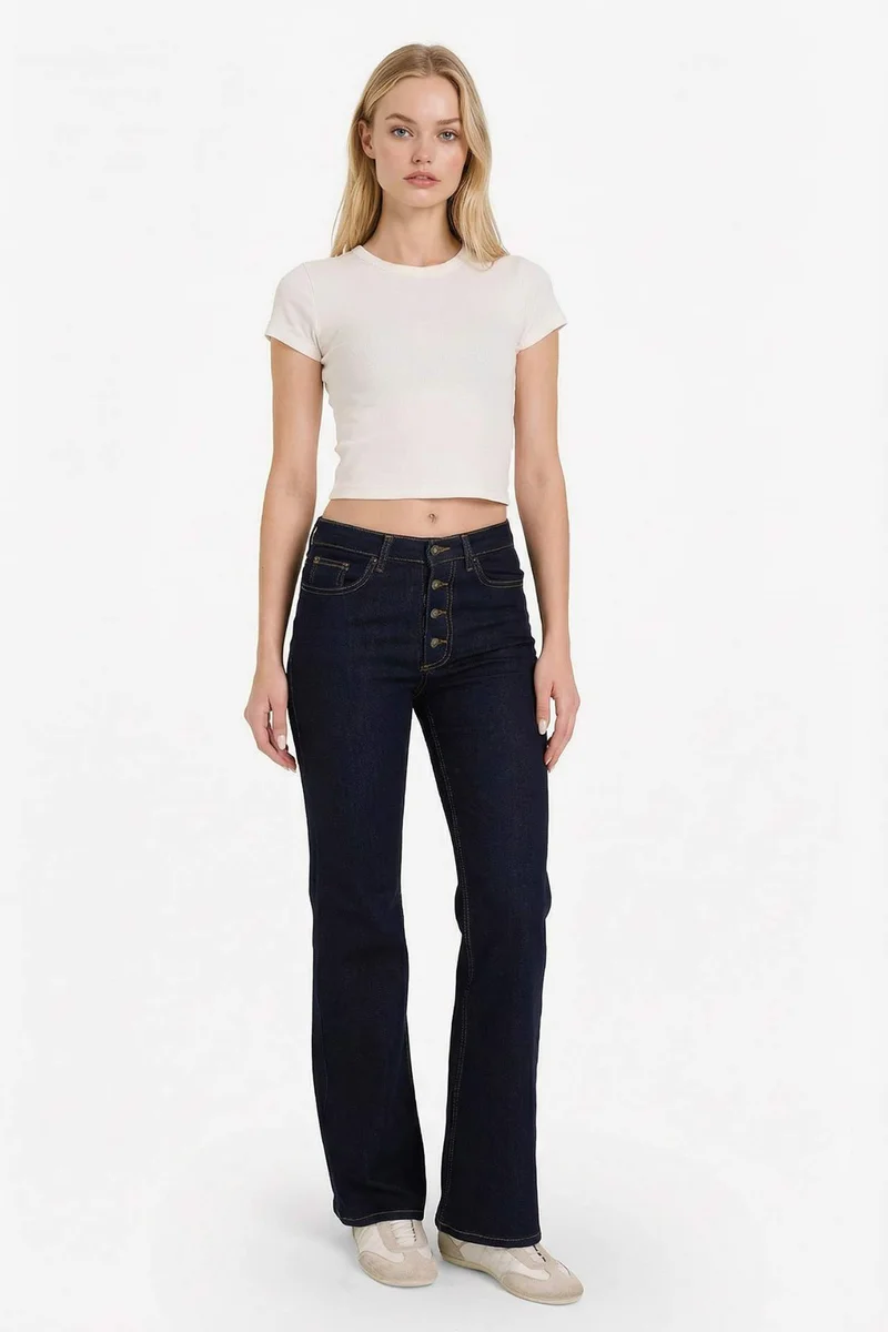 ديفاكتو Mia Flare Fit Normal Waist Straight Leg Jeans