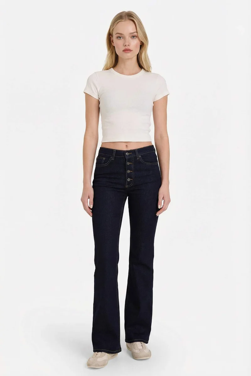 ديفاكتو Mia Flare Fit Normal Waist Straight Leg Jeans