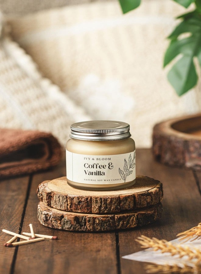 Ivy & Bloom آيفي آند بلوم | شمعة معطرة برائحة القهوة والفانيليا مصنوعة من شمع الصويا [كوب الصباح] | مدة احتراق 20 ساعة | مثالية لتزيين المنزل، واحتفالات ديوالي، وأعياد الميلاد، والمهرجانات، وكهدية - Image 1