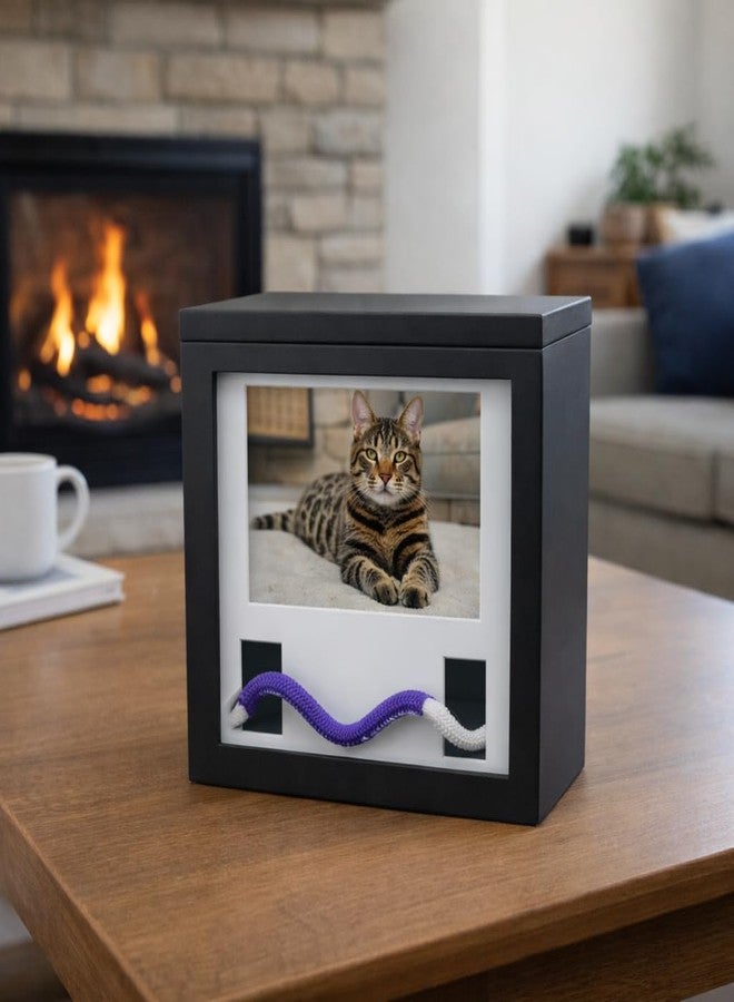 OtterPets Cat Urn for Ashes, 4 Customizable Displays with Paw Print Ink Kit, 6.5x6.5x4.0, Flannel Bag, Pet Urns for Cats Ashes, Pet Urn for Cat Ashes, Pet Ashes Keepsake - Image 5