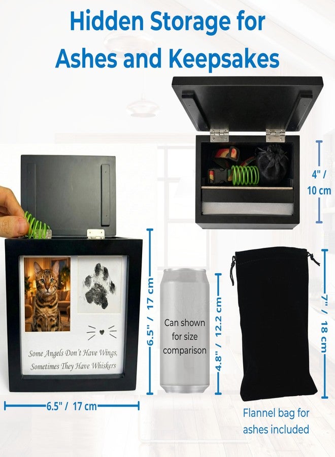 OtterPets Cat Urn for Ashes, 4 Customizable Displays with Paw Print Ink Kit, 6.5x6.5x4.0, Flannel Bag, Pet Urns for Cats Ashes, Pet Urn for Cat Ashes, Pet Ashes Keepsake - Image 3
