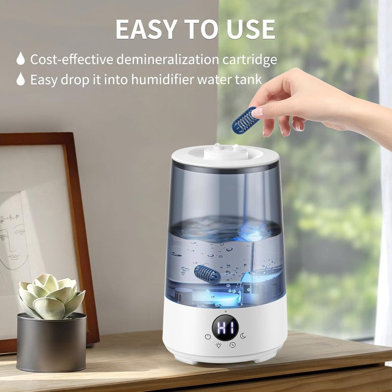 SOMEWAYTOP 12-Pack Demineralization Cartridge for Humidifier Compatible with HoMedics Total-Comfort Ultrasonic Humidifier Demineralizer Tablets Filter Replacement for Water Decalcification, Remove Odor - Image 5