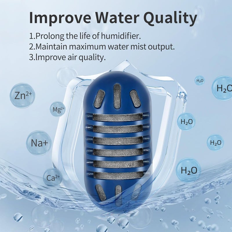 SOMEWAYTOP 12-Pack Demineralization Cartridge for Humidifier Compatible with HoMedics Total-Comfort Ultrasonic Humidifier Demineralizer Tablets Filter Replacement for Water Decalcification, Remove Odor - Image 4